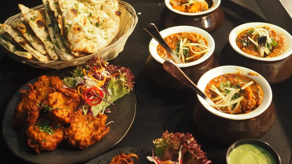 Delicious spread of traditional dishes for an authentic Budapest stag party dining experience